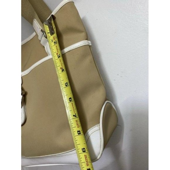 franco sarto bag white tan fabric tote - Picture 4 of 10
